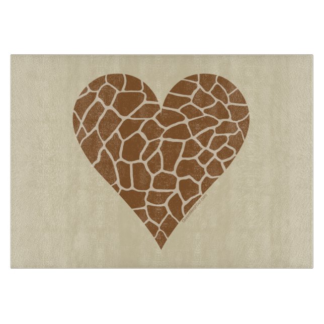 I Liebe Giraffen Schneidebrett (Vorderseite)