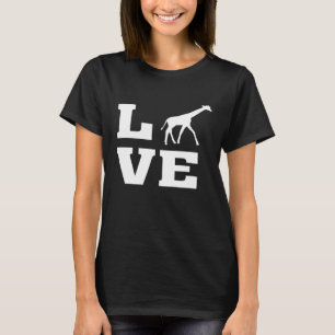 I Liebe Giraffen Silhouette für Tiergiraffen T-Shirt