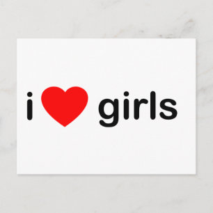 I Liebe Girls Postkarte