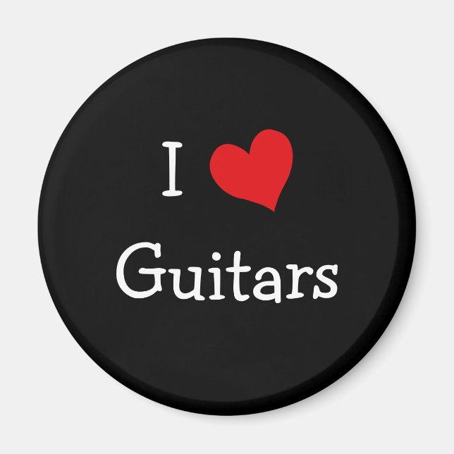 I Liebe Gitarren Magnet (Vorne)