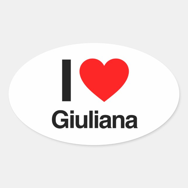 i Liebe giuliana Ovaler Aufkleber (Vorderseite)