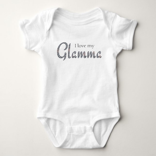 I Liebe Glamma Babybodysuit Baby Strampler (Vorderseite)