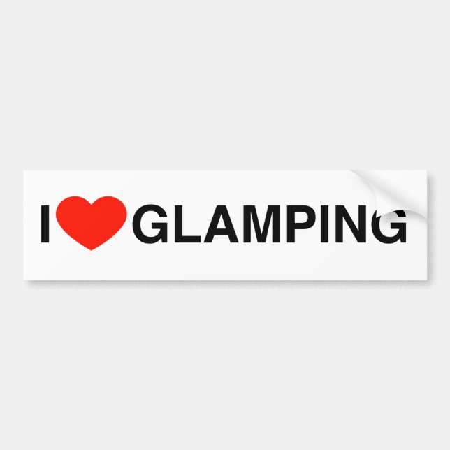 I Liebe Glamping Autoaufkleber (Vorne)