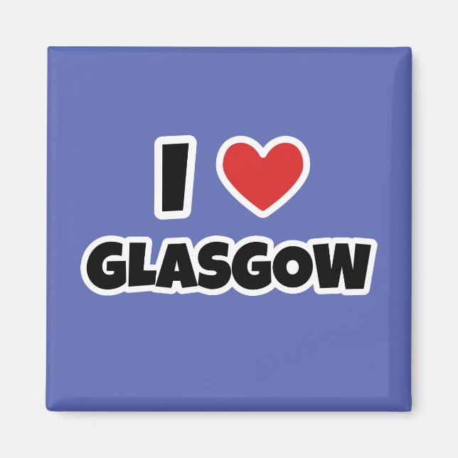 I Liebe Glasgow Magnet (Vorne)