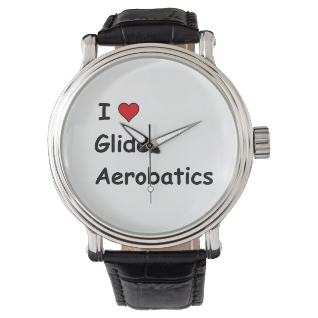 I Liebe Glider Aerobatics Armbanduhr (Vorderseite)