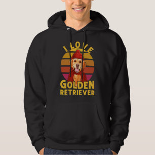 I Liebe Golden Retrieve Labrador Retriever Wear A Hoodie