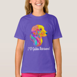 I Liebe-goldene Retriever in den Farben T-Shirt