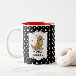 I Liebe Goldens I Liebe Golden Retrievers Niedlich Zweifarbige Tasse