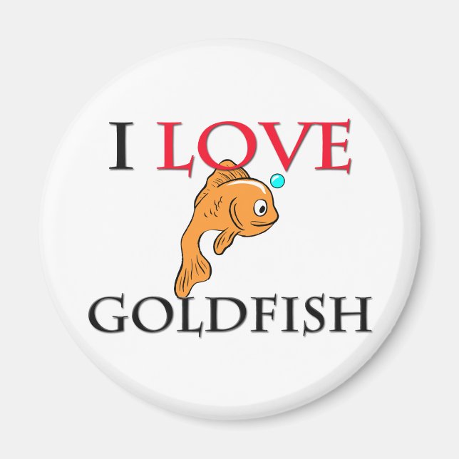 I Liebe Goldfish Magnet (Vorne)