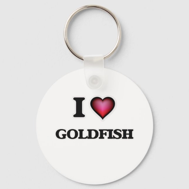 I Liebe Goldfish Schlüsselanhänger (Vorderseite)