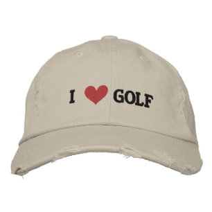 "I LIEBE GOLF" BASEBALL CAP BESTICKTE BASEBALLKAPPE