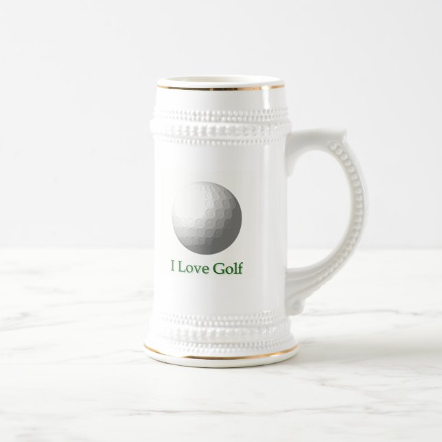 I Liebe-Golf-Entwurfs-Bier Stein Bierglas (Rechts)