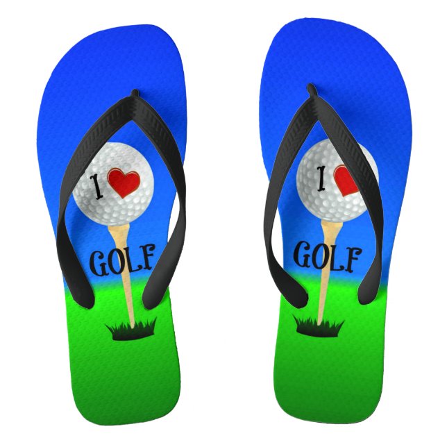 I Liebe Golf Flip Flops (Fußbett)