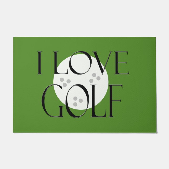 I LIEBE GOLF FUßMATTE (Vorderseite)