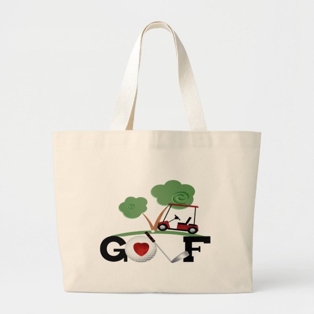 I Liebe Golf Jumbo Stoffbeutel (Vorne)