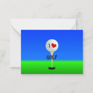 I Liebe Golf Mitteilungskarte