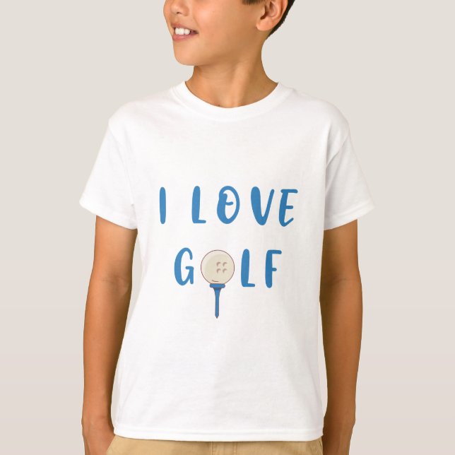 I Liebe Golf // Niedliche Kinder Golf Sport T-Shirt (Vorderseite)