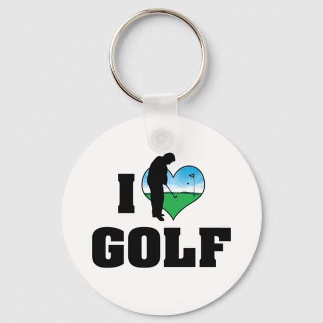 I Liebe Golf Schlüsselanhänger (Vorderseite)