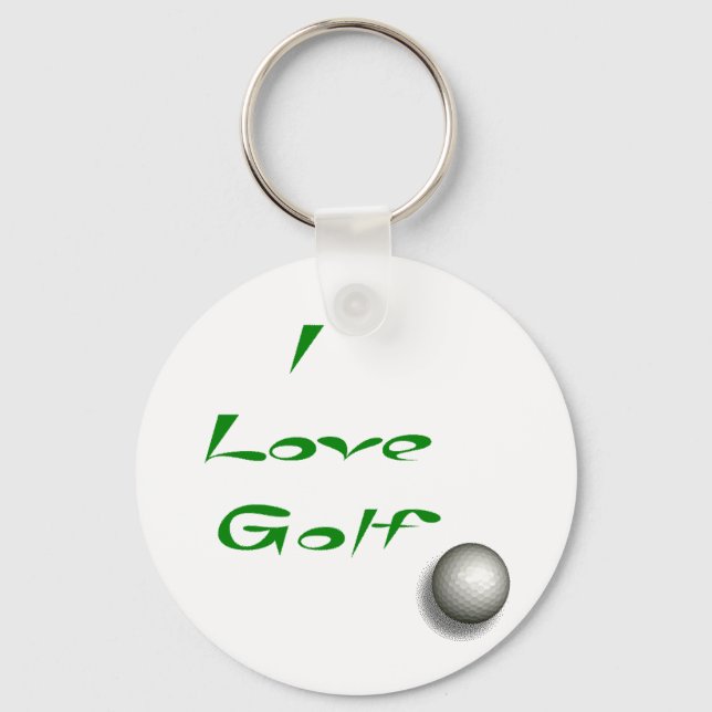 I Liebe Golf Schlüsselanhänger (Vorderseite)