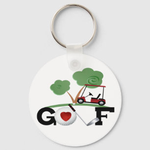 I Liebe Golf Schlüsselanhänger
