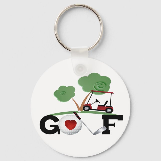I Liebe Golf Schlüsselanhänger (Vorderseite)