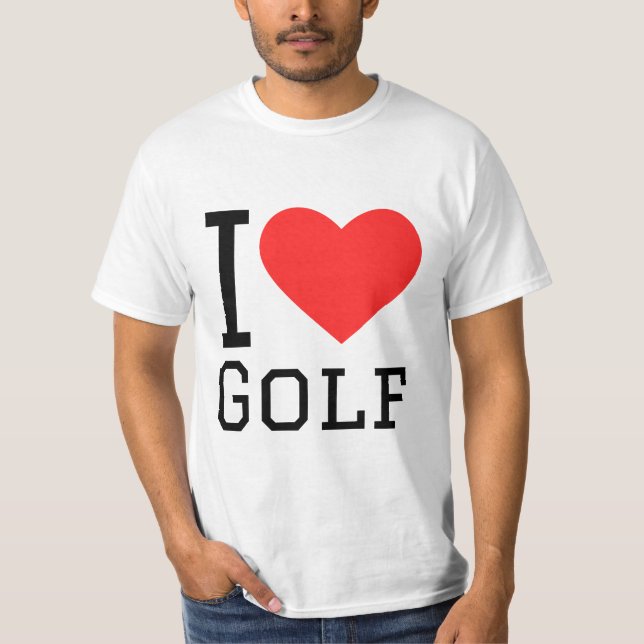 I Liebe Golf T-Shirt (Vorderseite)