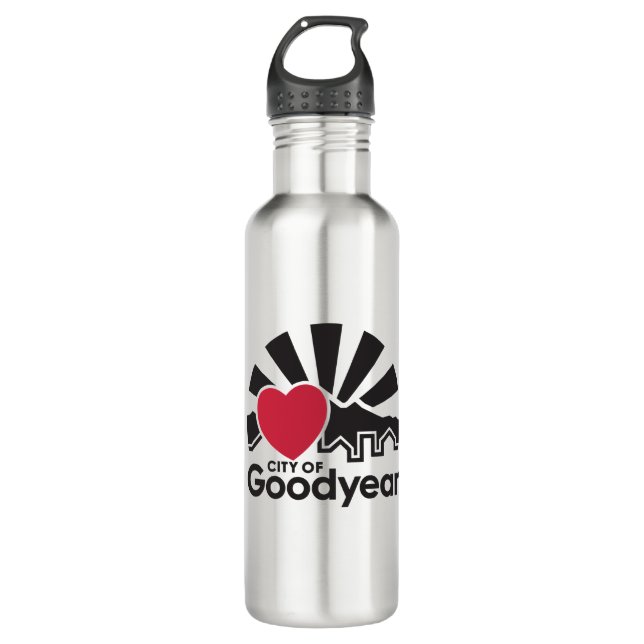 I Liebe Goodyear Edelstahlflasche (Vorderseite)