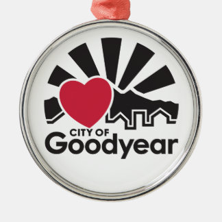 I Liebe Goodyear-Glas und Metalldekoration Ornament Aus Metall