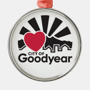 I Liebe Goodyear-Glas und Metallverzierung Ornament Aus Metall