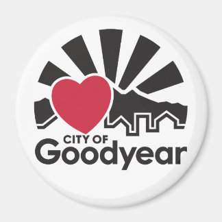 I Liebe Goodyear Round Magnet