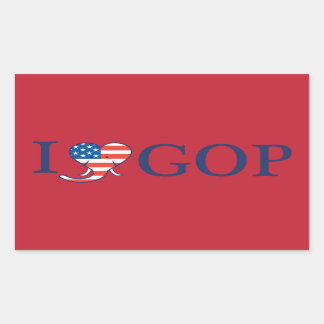"I Liebe GOP" Rectangle Stickers