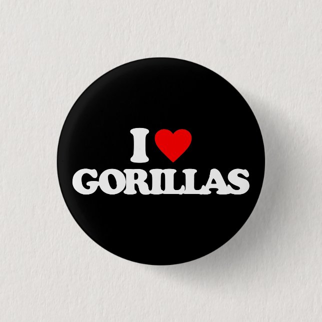 I LIEBE-GORILLAS BUTTON (Vorderseite)