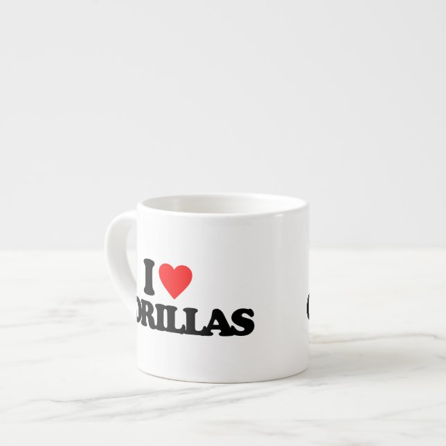 I LIEBE-GORILLAS ESPRESSOTASSE (Vorderseite Links)