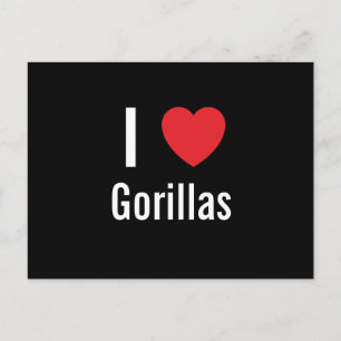 I Liebe Gorillas Postkarte