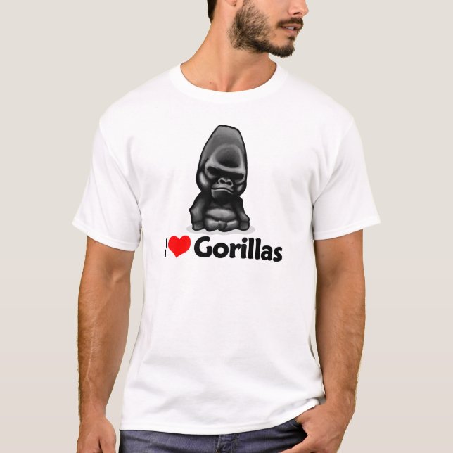 I Liebe-Gorillas T-Shirt (Vorderseite)