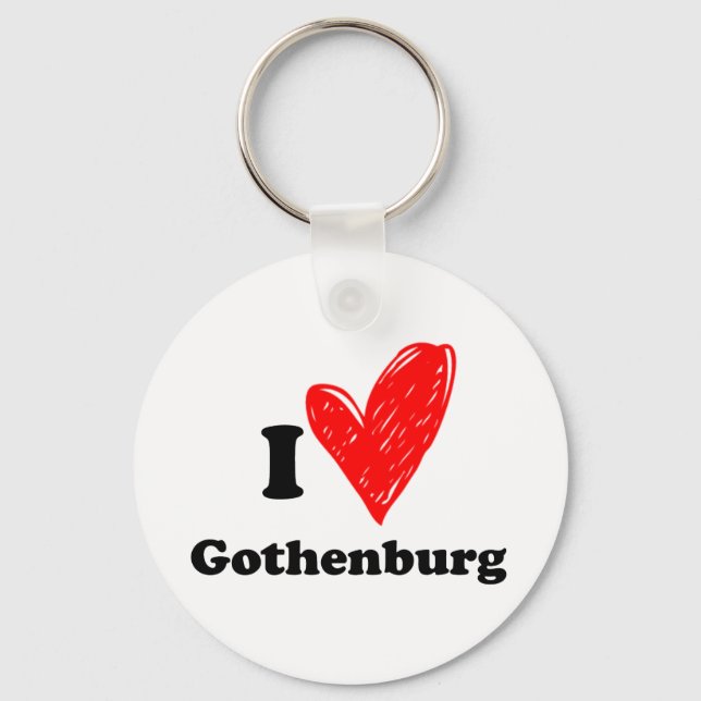 I Liebe Göteborg Schlüsselanhänger (Vorderseite)