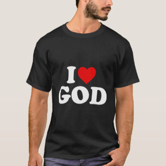 I Liebe Gott - Herz T-Shirt