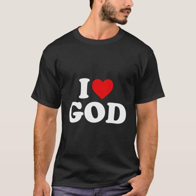 I Liebe Gott - Herz T-Shirt (Vorderseite)