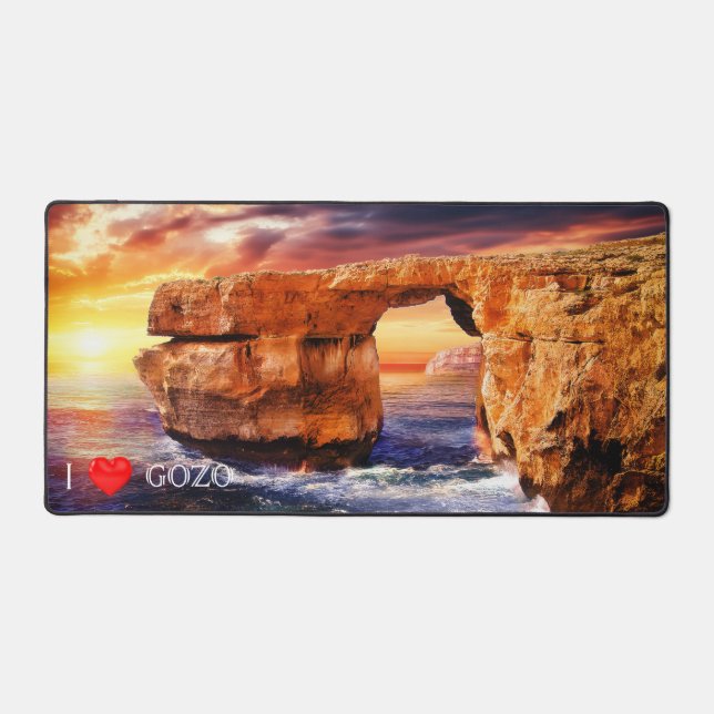 I Liebe Gozo Foto Desk Mat Schreibtischunterlage (Vorderseite)