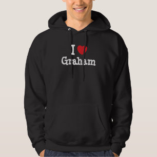 I Liebe Graham Herz Zoll personalisiert Hoodie