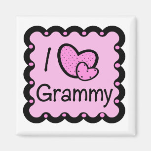 I Liebe Grammy Niedlicher T - Shirt Magnet