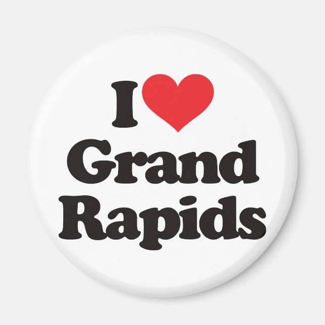I Liebe Grand Rapids Magnet (Vorne)