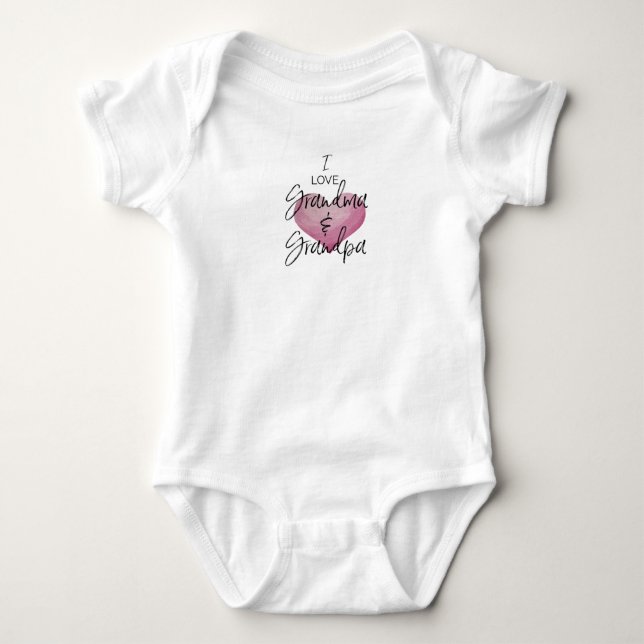 I LIEBE GRANDMA Babybodysuit Baby Strampler (Vorderseite)