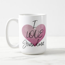 I LIEBE GRANDMA MIT HERZLICHER Tasse