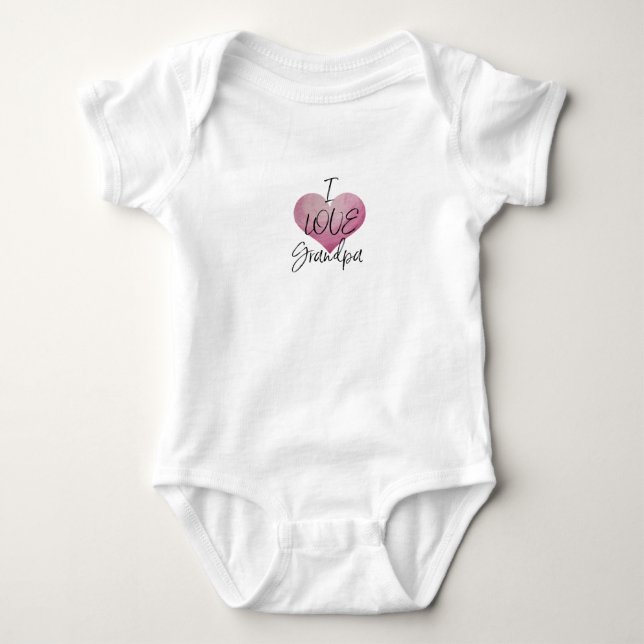 I LIEBE GRANDPA Baby 1-Stück Baby Strampler (Vorderseite)