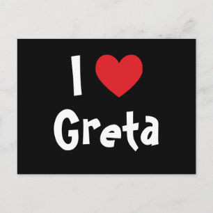 I Liebe Greta Postkarte