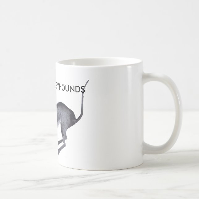 I LIEBE GREYHOUNDS KAFFEETASSE (Rechts)