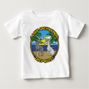 I LIEBE GREYHOUNDS SIE REGEL BABY T-SHIRT