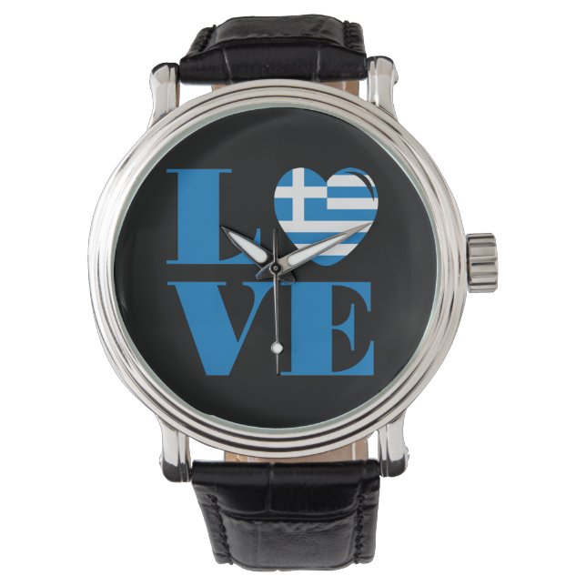 I Liebe Griechenland Armbanduhr (Vorderseite)