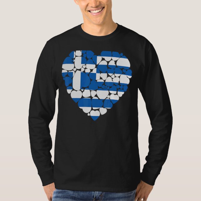 I Liebe Griechenland Flaggen Griechenland T-Shirt (Vorderseite)
